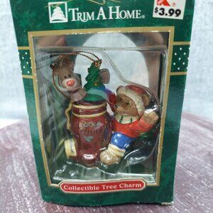 Vintage Golf 2000 Christmas Tree Charm By Trim A Home Collectible Ornament